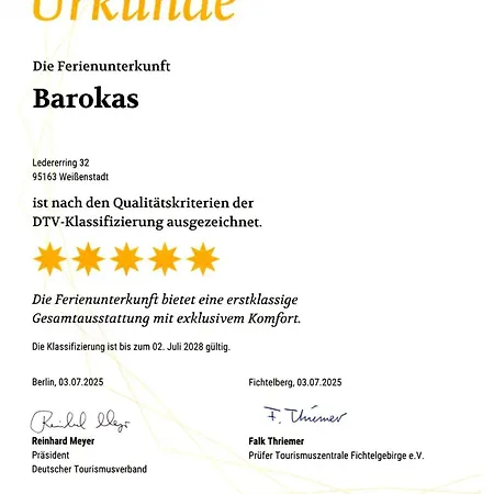 Appartement Barokas Weißenstadt